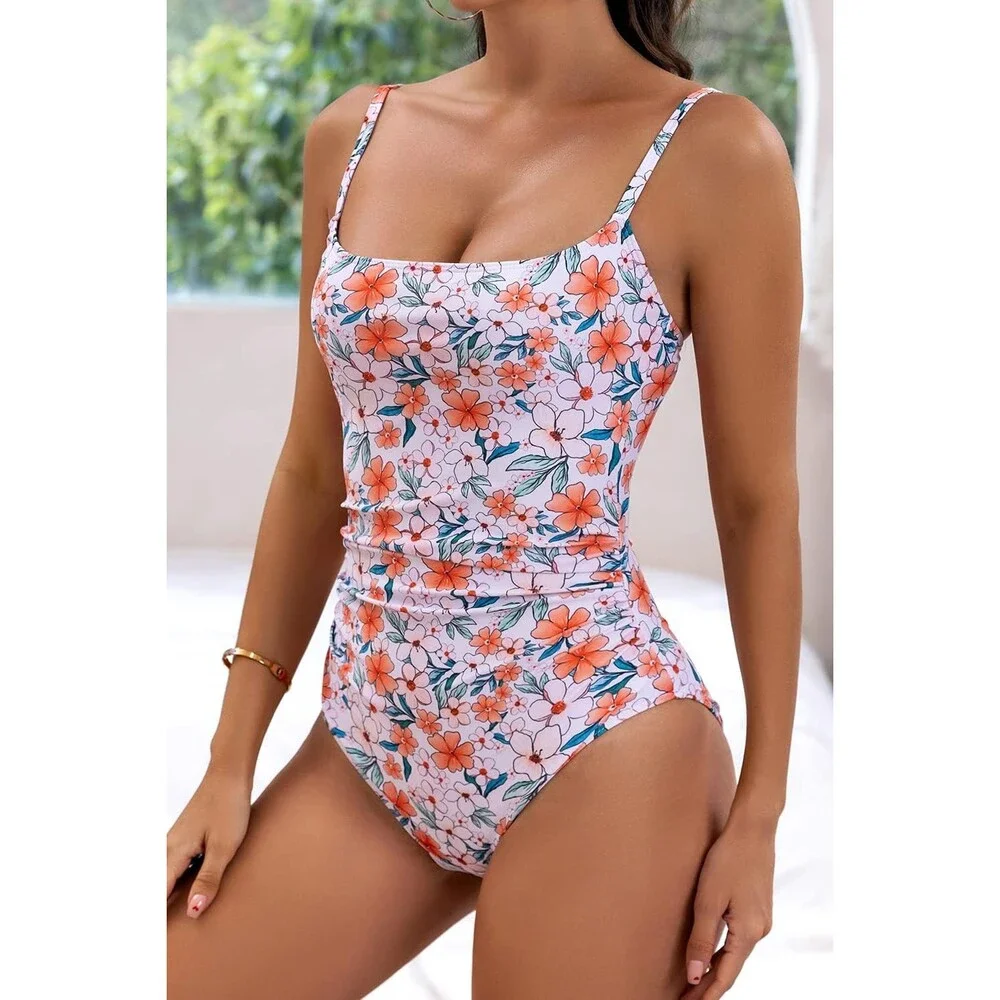 Eomenie Women's One Piece Swimsuits Tummy Control Ruched Bathing Suit 1Piece L